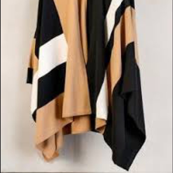 ParrishLA Poncho Versatile Striped Stevie Poncho - Picture 6 of 11